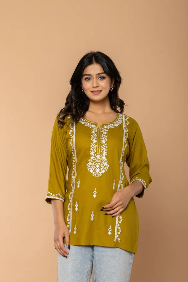 Mustard_Straight_Kurti