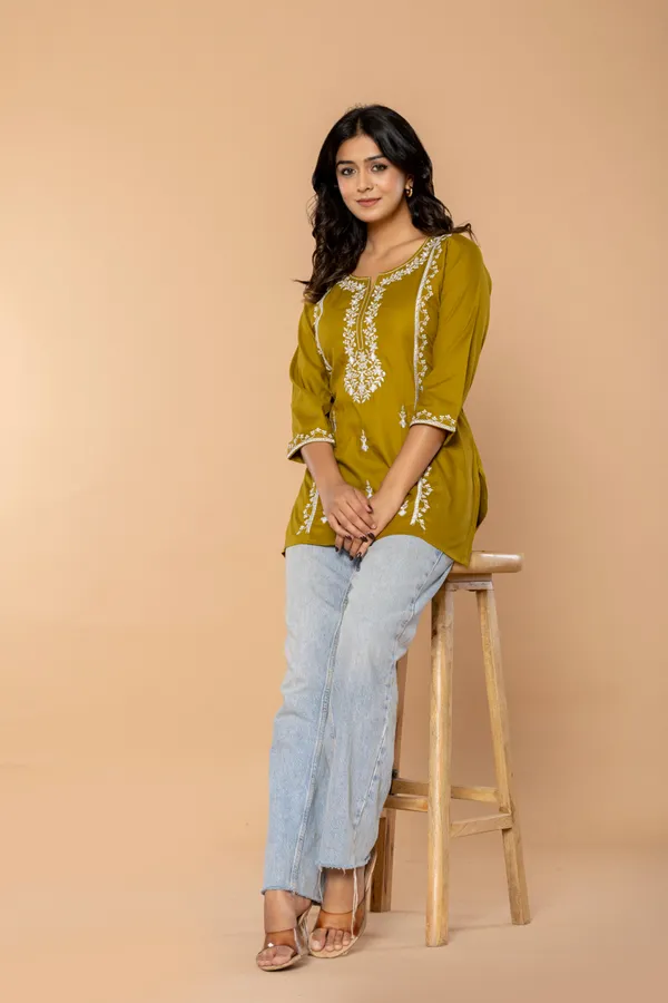 Mustard_Straight_Kurti