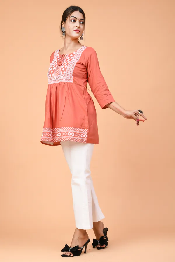 Coral_Flared_Kurti