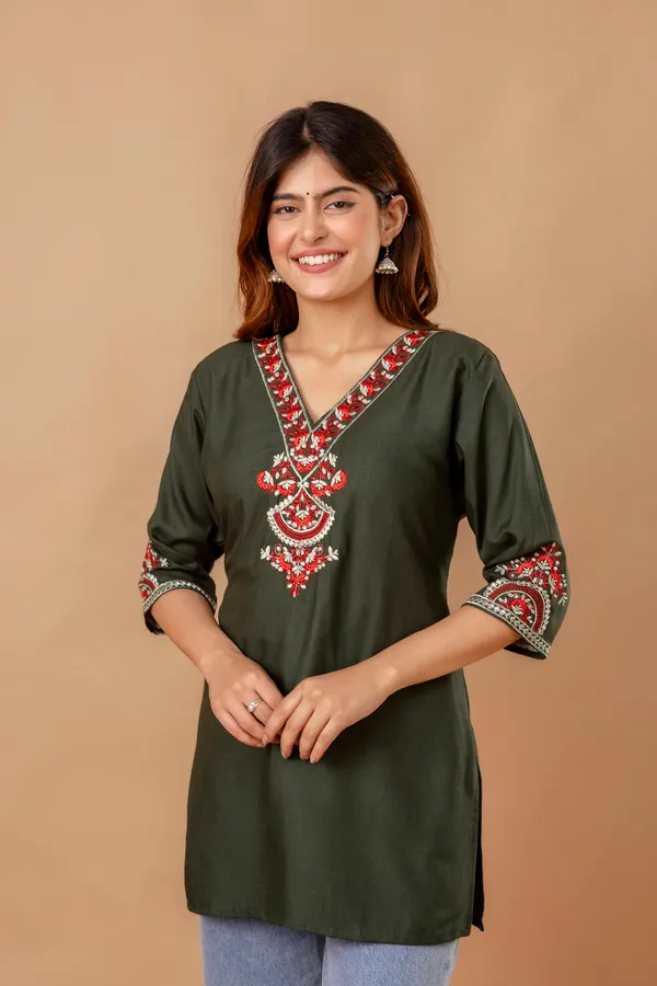 Olive_Straight_Kurta