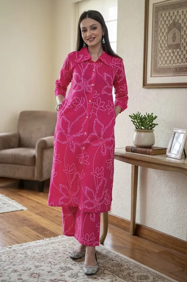 Pink_Cambric_Cotton_Straight_Kurta_Set_For_Women