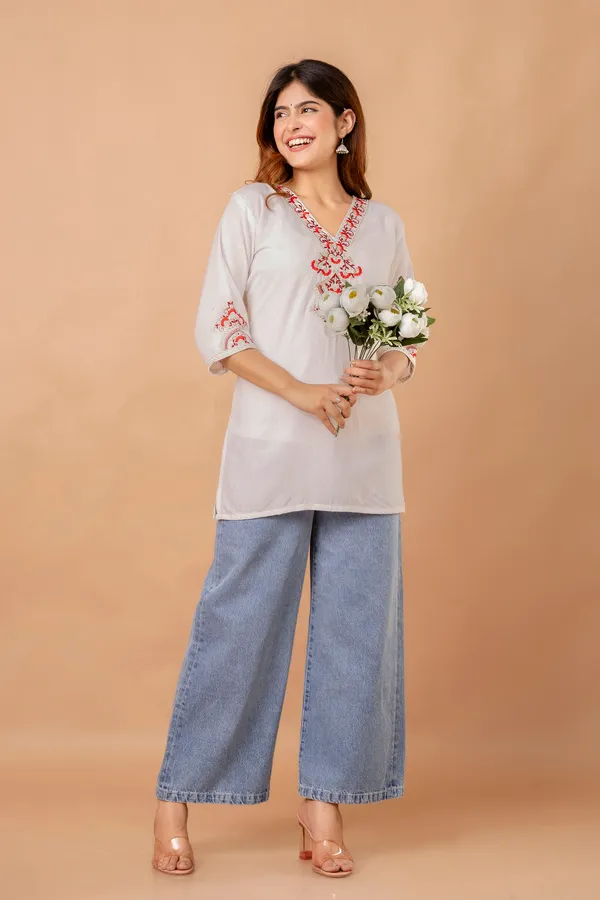 White_Straight_Kurti