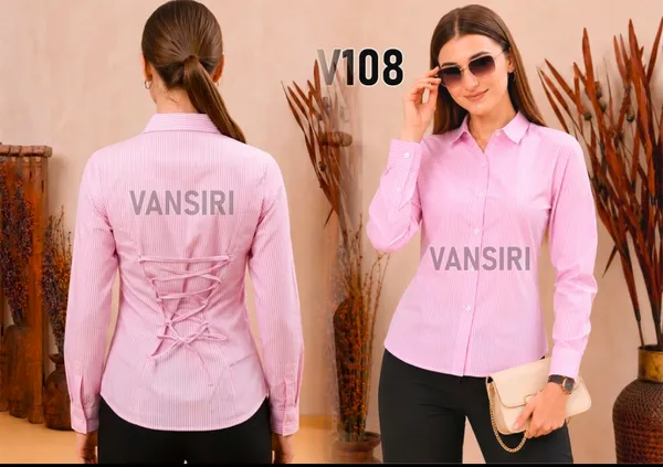 Pink_Cotton_Tie-Up_Shirt_For_Women