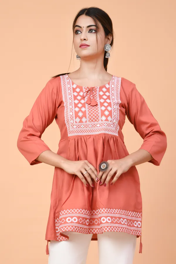 Coral_Flared_Kurti