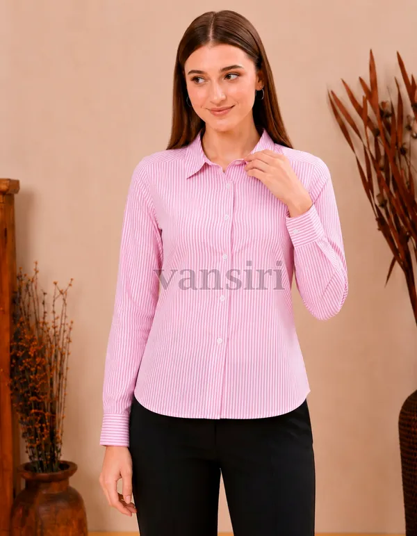 Pink_Cotton_Tie-Up_Shirt_For_Women