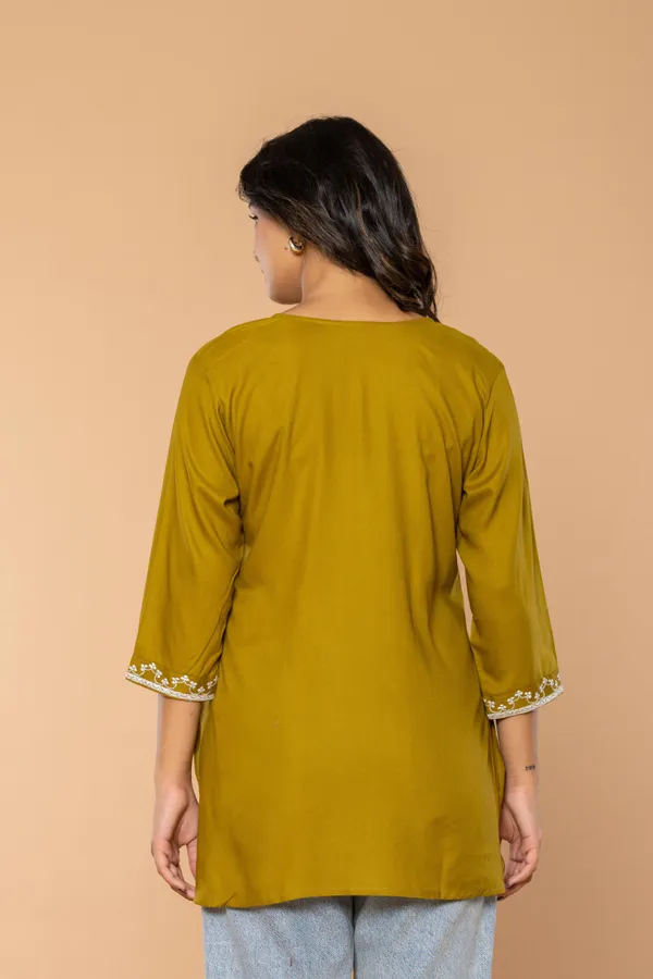 Mustard_Straight_Kurti