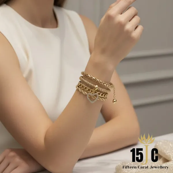 Gold_Stainless_Steel_Layered_Charm_Bracelet_For_Women
