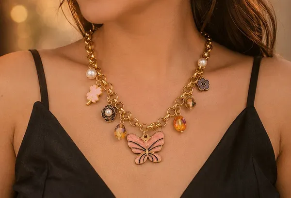 Gold_Stainless_Steel_Butterfly_Charm_Necklace_For_Women