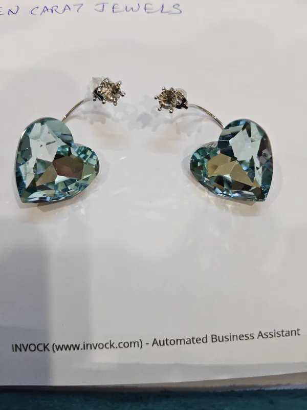 Blue_Stainless_Steel_Heart_Shaped_Faceted_Drop_Earrings_For_Women