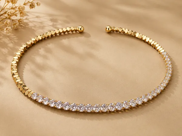 Gold_Stainless_Steel_Crystal_Choker_Necklace_For_Women