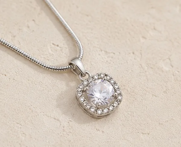 Silver_Stainless_Steel_Crystal_Pendant_Necklace_For_Women