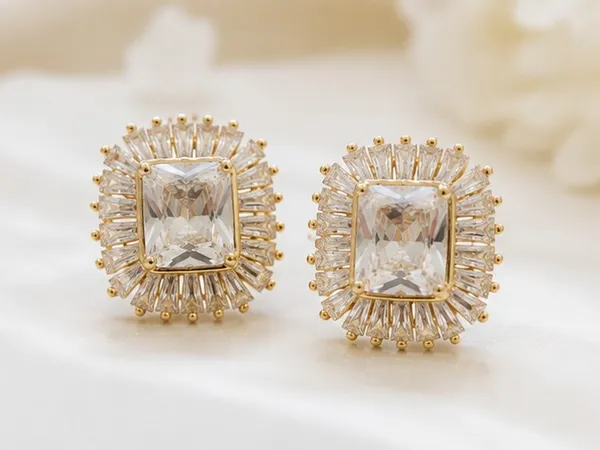 Gold_Stainless_Steel_Rectangular_Stud_Earrings_For_Women