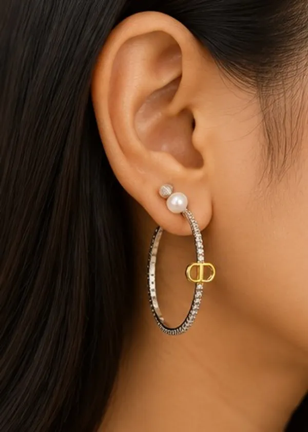 Silver_Stainless_Steel_Crystal_Hoop_Earrings_For_Women