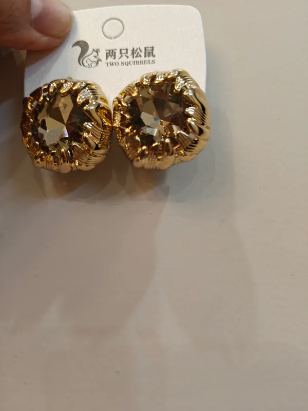 Gold_Stainless_Steel_Faceted_Stud_Earrings_For_Women