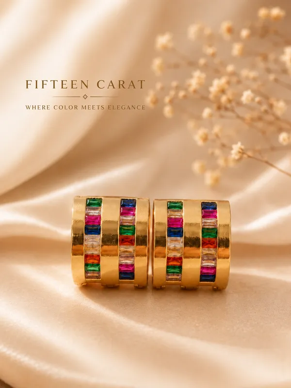 Gold_Stainless_Steel_Stone_Hoop_Earrings_For_Women