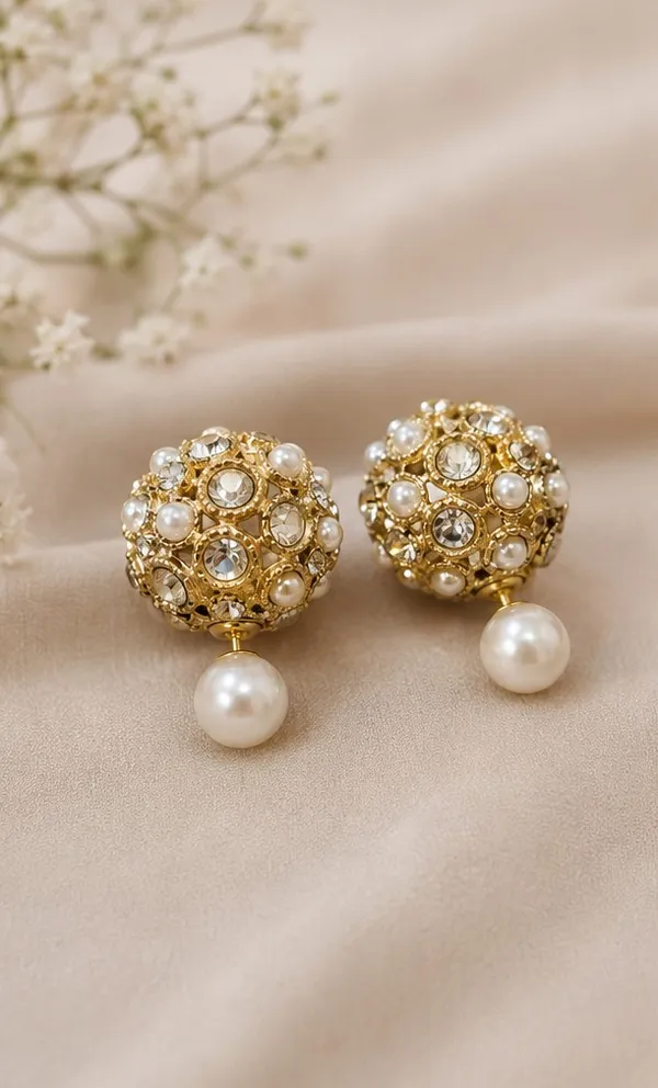 Gold_Stainless_Steel_Pearl_Stud_Earrings_For_Women