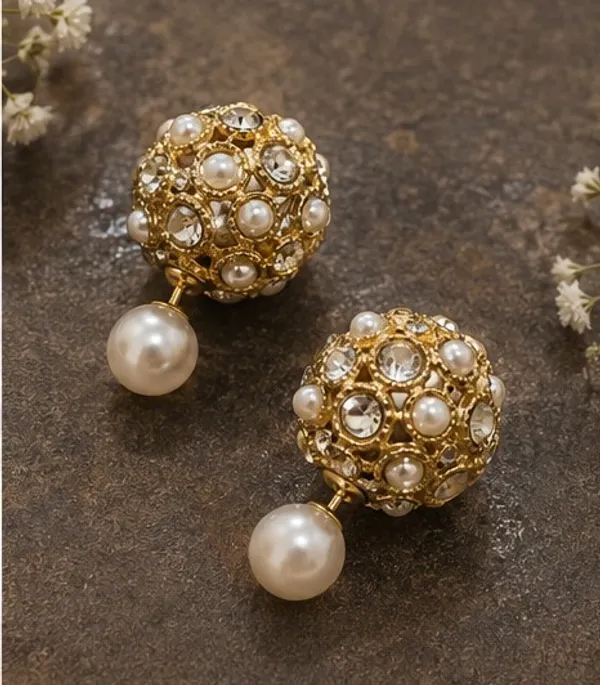 Gold_Stainless_Steel_Pearl_Stud_Earrings_For_Women