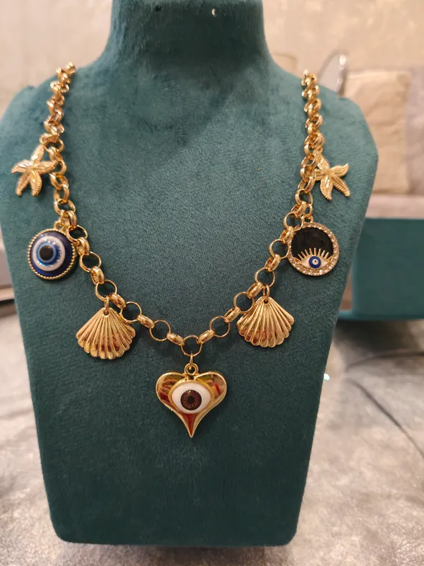 Gold_Stainless_Steel_Evil_Eye_Charm_Necklace_For_Women
