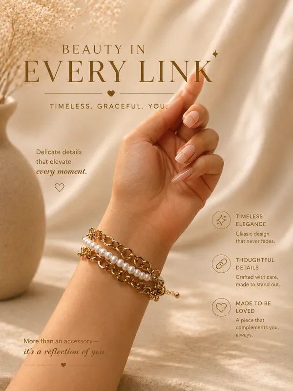 Gold_Stainless_Steel_Pearl_Layered_Bracelet_For_Women