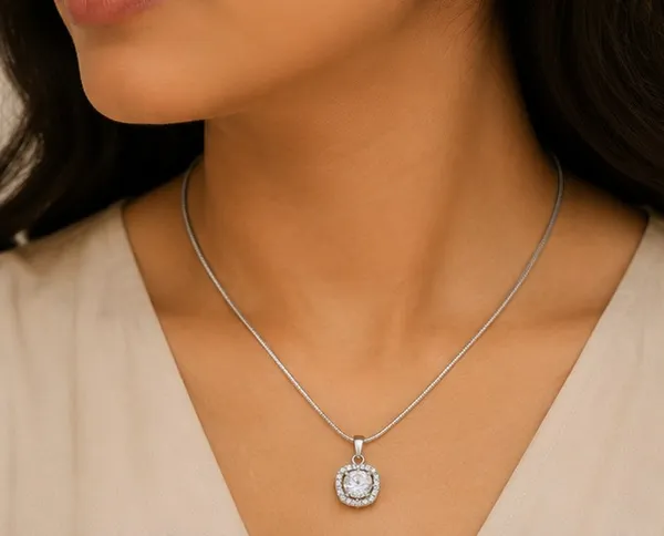 Silver_Stainless_Steel_Crystal_Pendant_Necklace_For_Women