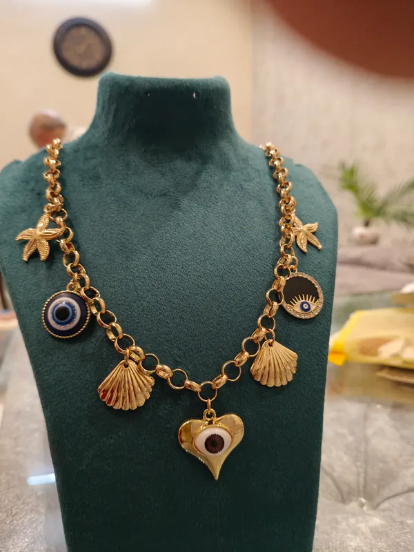 Gold_Stainless_Steel_Evil_Eye_Charm_Necklace_For_Women