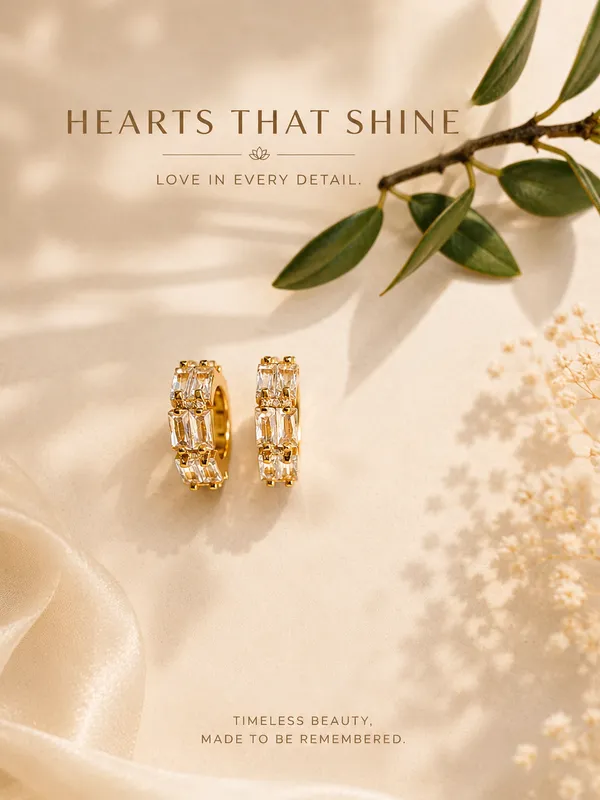 Gold_Stainless_Steel_Rectangular_Stone_Hoop_Earrings_For_Women