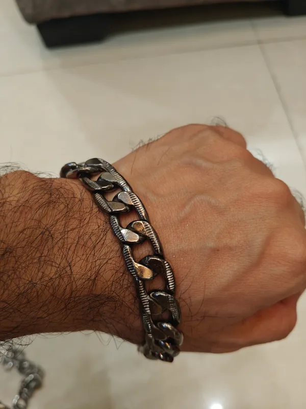 Silver_Stainless_Steel_Chain_Bracelet_For_Men