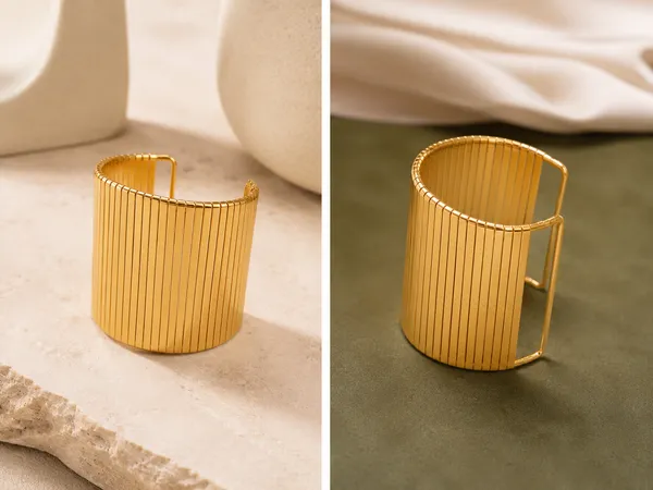 Gold_Stainless_Steel_Ribbed_Cuff_Bracelet_For_Women