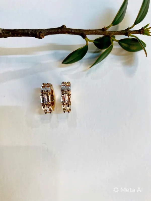 Gold_Stainless_Steel_Rectangular_Stone_Hoop_Earrings_For_Women