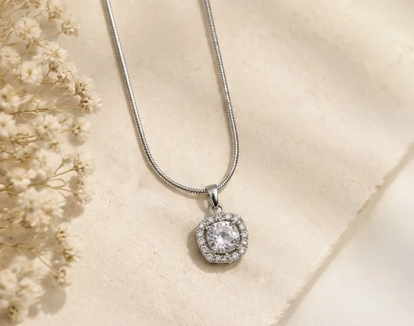 Silver_Stainless_Steel_Crystal_Pendant_Necklace_For_Women