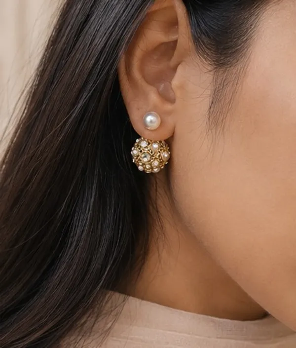 Gold_Stainless_Steel_Pearl_Stud_Earrings_For_Women