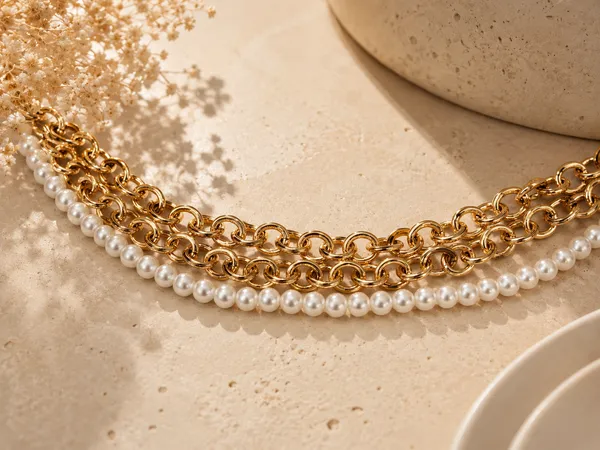 Gold_Stainless_Steel_Pearl_Layered_Bracelet_For_Women