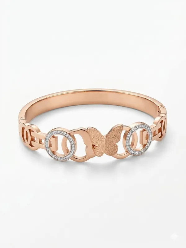 Rose_Gold_Stainless_Steel_Butterfly_Bracelet_For_Women