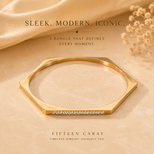 Gold_Stainless_Steel_Geometric_Stone-Studded_Bracelet_For_Women