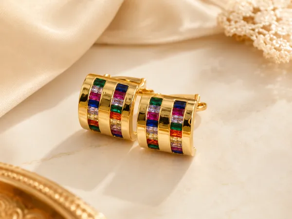Gold_Stainless_Steel_Stone_Hoop_Earrings_For_Women