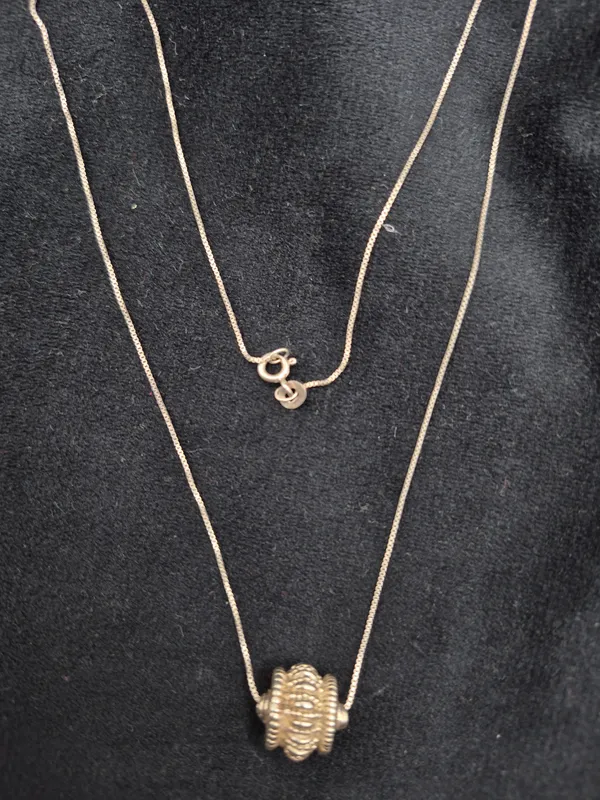 Gold_925_Sterling_Silver_Textured_Bead_Necklace_For_Women