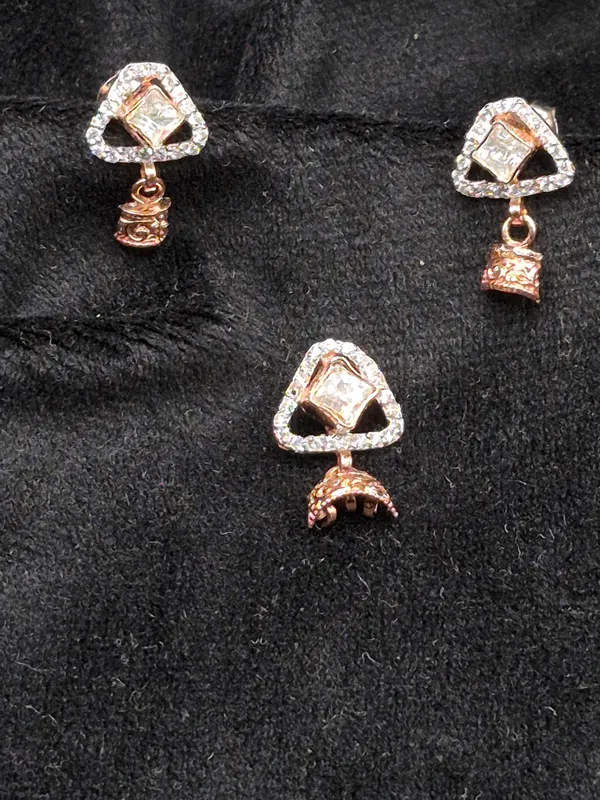 Rose_Gold_925_Sterling_Silver_Triangular_Stone_Drop_Earrings_For_Women
