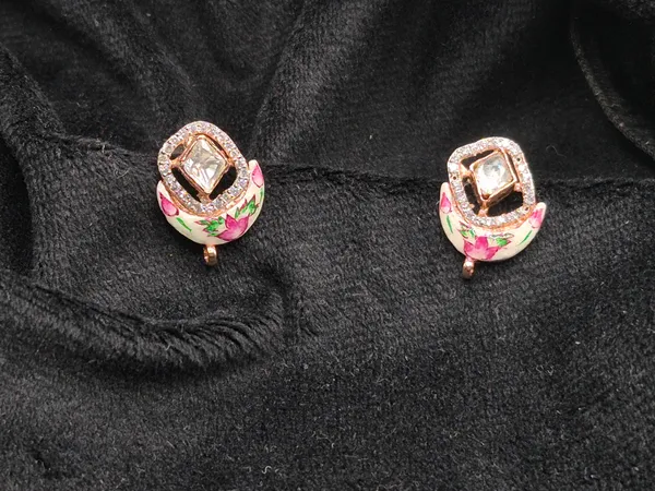 Multicolour_925_Sterling_Silver_Floral_Stud_Earrings_For_Women