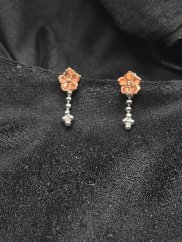 Rose_Gold_925_Silver_Floral_Drop_Earrings_For_Women