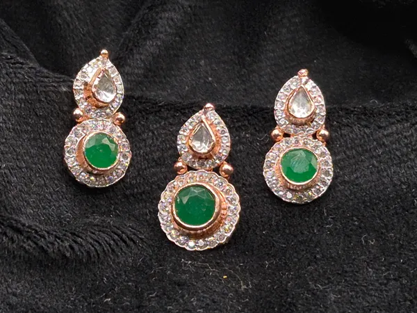 Rose_Gold_&_Green_925_Silver_Stone_Jewellery_Set_For_Women