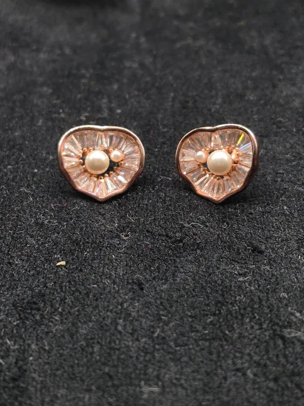 Rose_Gold_925_Silver_Pearl_&_Stone_Pendant_&_Earrings_Set_For_Women