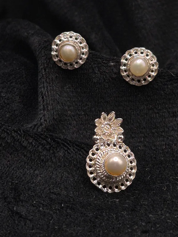 Silver_925_Sterling_Pearl_Floral_Drop_Earrings_For_Women