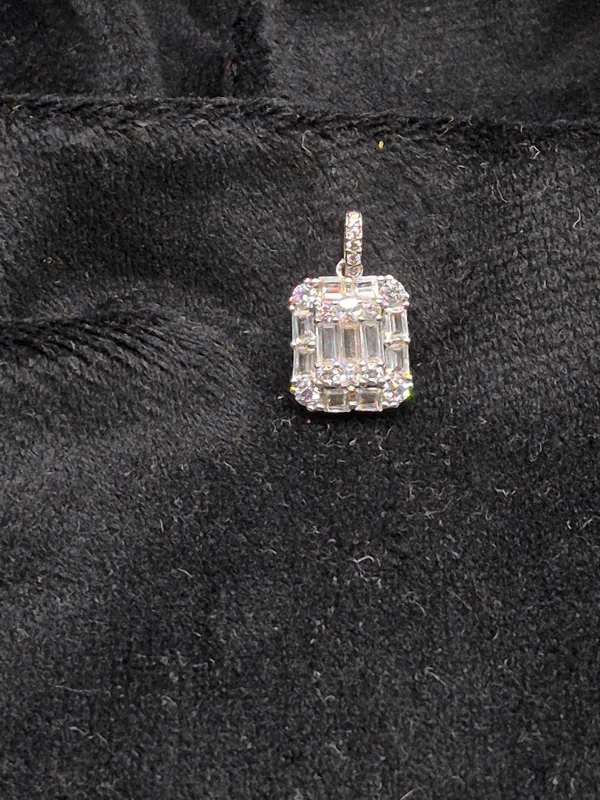 Silver_925_Sterling_Crystal_Rectangular_Pendant_For_Women