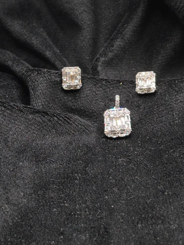 Silver_925_Sterling_Crystal_Rectangular_Pendant_For_Women