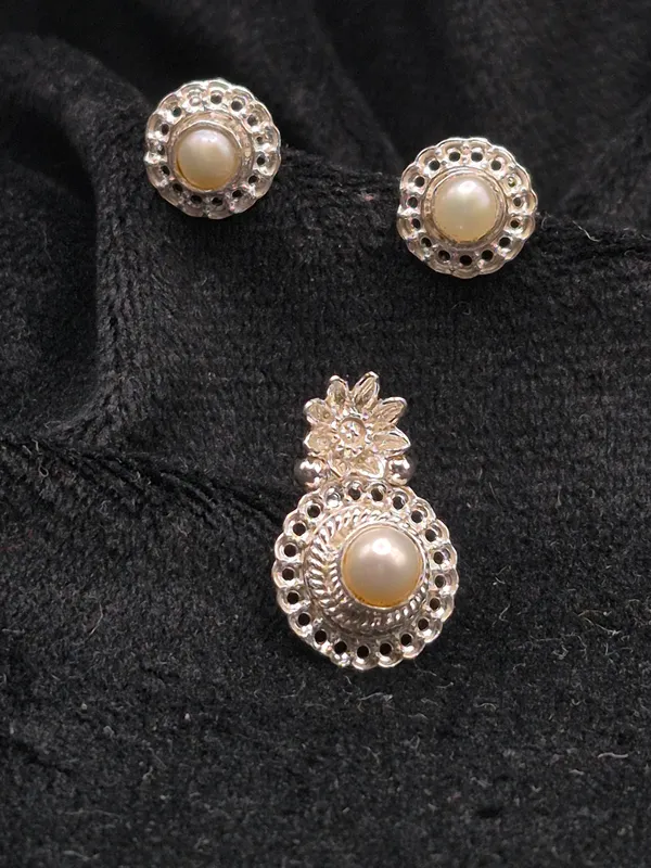 Silver_925_Sterling_Pearl_Floral_Drop_Earrings_For_Women