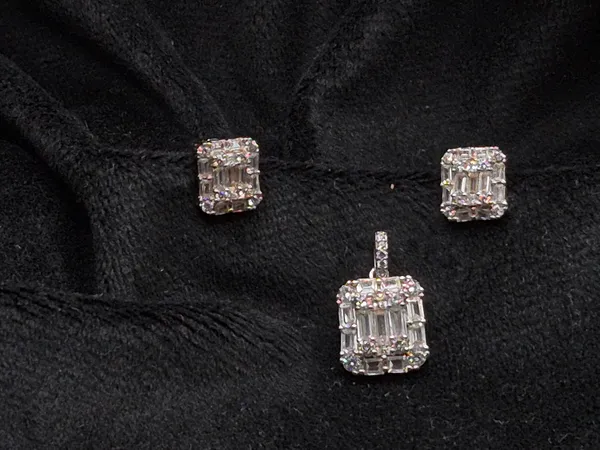 Silver_925_Sterling_Crystal_Rectangular_Pendant_For_Women