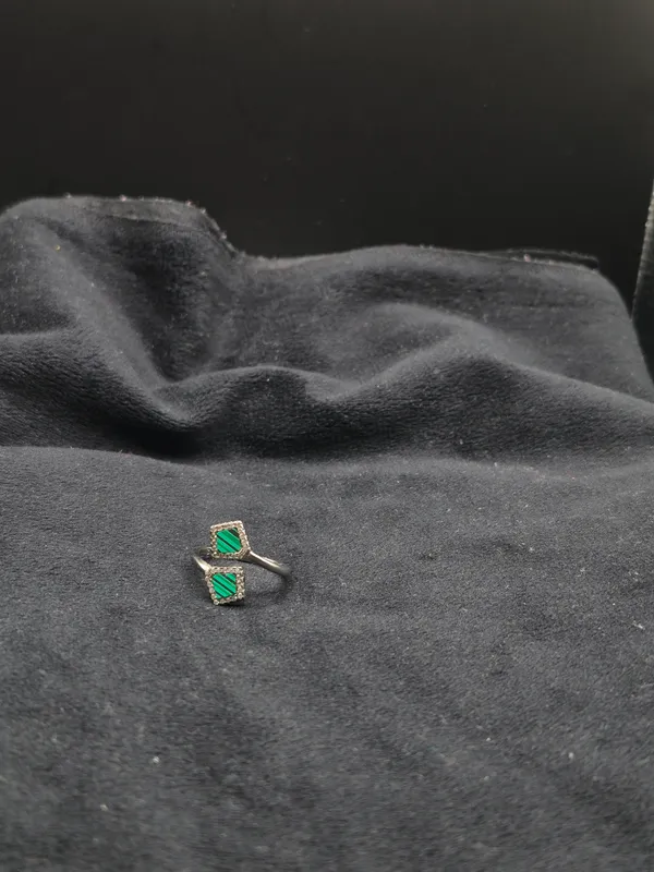 Green_925_Silver_Geometric_Open_Ring_For_Women
