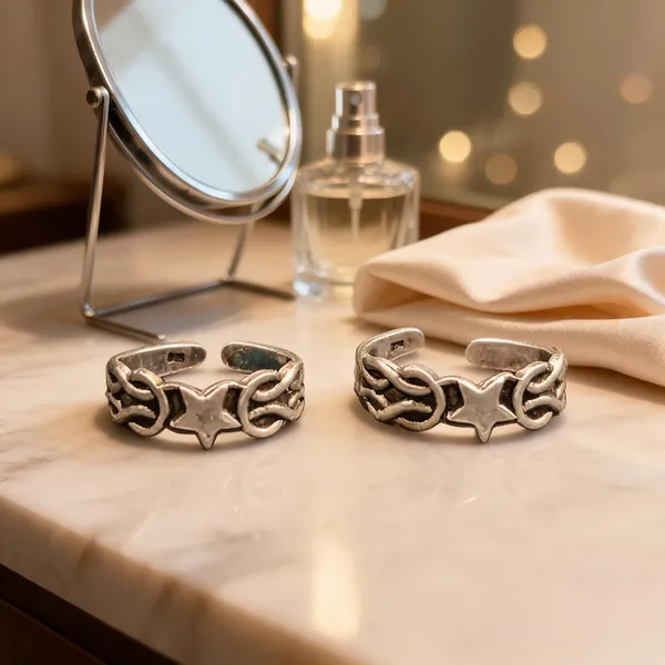 Silver_925_Silver_Open_Band_Star_Ring_Set_For_Women