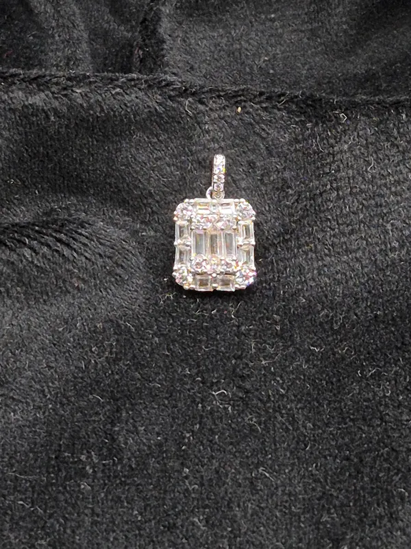 Silver_925_Sterling_Crystal_Rectangular_Pendant_For_Women