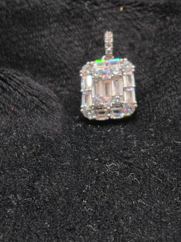 Silver_925_Sterling_Crystal_Rectangular_Pendant_For_Women